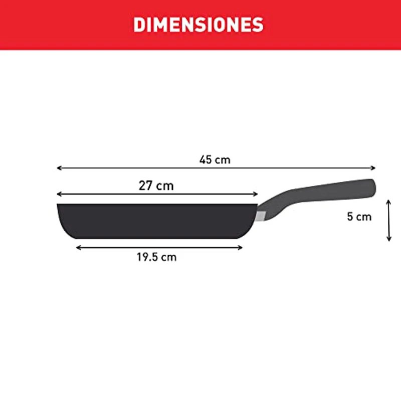 Tefal Comfort Max - Sartén de 26 cm, Apto inducción, antiadherente, revestimiento titanio, Thermo-signal, sin PFOA, apto lavavajillas y horno, acero inoxidable - Imagen 3