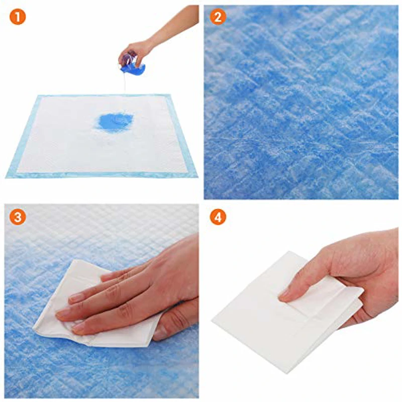 FEANDREA 55 Almohadillas para Perros, M (60 x 60 cm), Azul y Blanco PTD65BU - Imagen 3