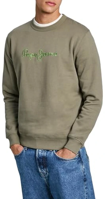 Pepe Jeans New Joe Crew Sudadera, Verde (Safari Green), S para Hombre - Imagen 2