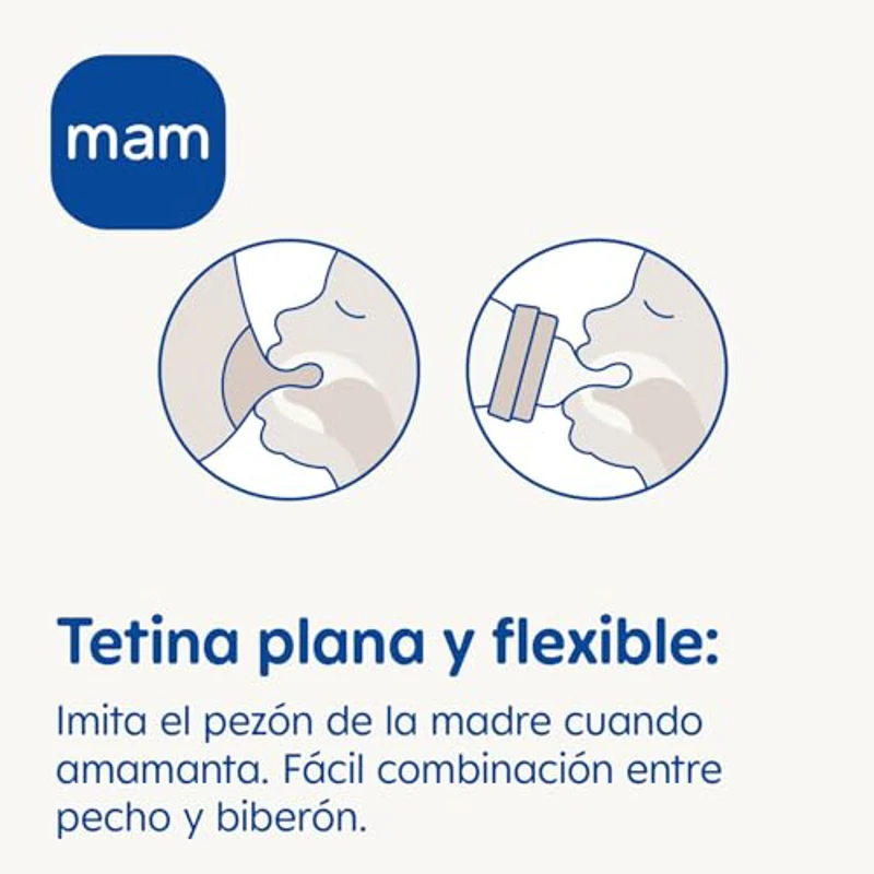 MAM Pack 2 Biberones, a partir de 4 Meses, 330ml, con Tetina 3 de Flujo Rápido de Silicona de Fácil Aceptación, Fácil de Sostener, Fácil de Limpiar, MAM Easy Active, Azul Brillante, Pack de 2uds - Imagen 3