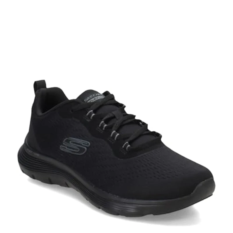 Skechers Flex Appeal 5.0, Zapatillas de Deporte Mujer, Malla Negra Y Ribete Gris, 38 EU - Imagen 2