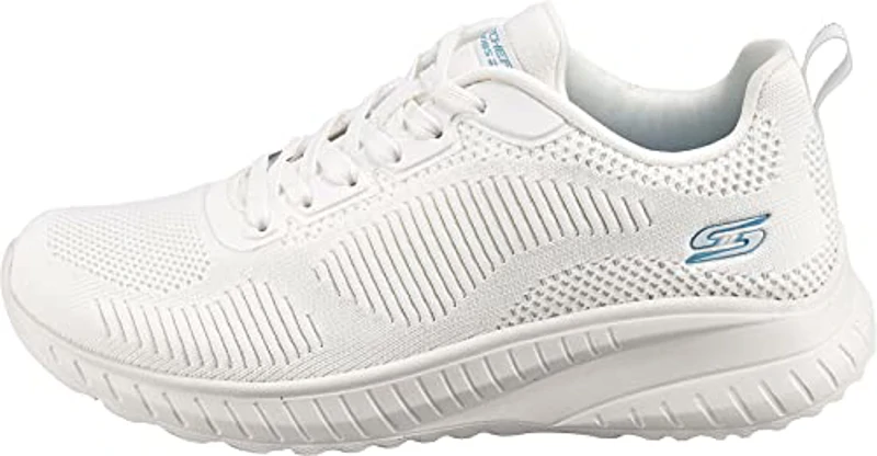 Skechers Bobs Squad Chaos Face Off, Zapatillas de Deporte Mujer, White Engineered Knit, 39 EU - Imagen 3