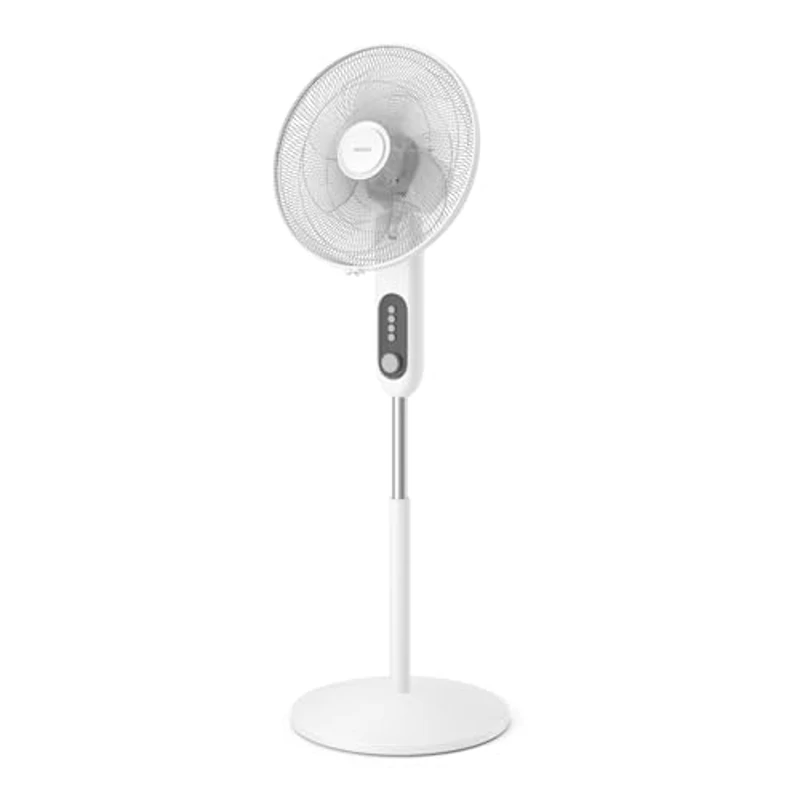 Philips Ventilador de Pedestal Serie 1000 - Potente y Silencioso, 38 dB, Altura Ajustable, Inclinable y Giratorio, Temporizador, Blanco (CX1220/00) - Imagen 1