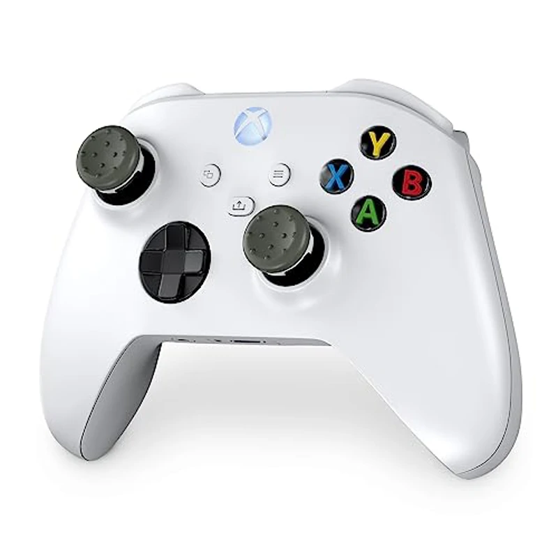 KontrolFreek CQC Classic - Controlador para Xbox One y Xbox Series X | Pulgares de Rendimiento | 2 cóncavos de Altura Media | Gris/Blanco - Imagen 3