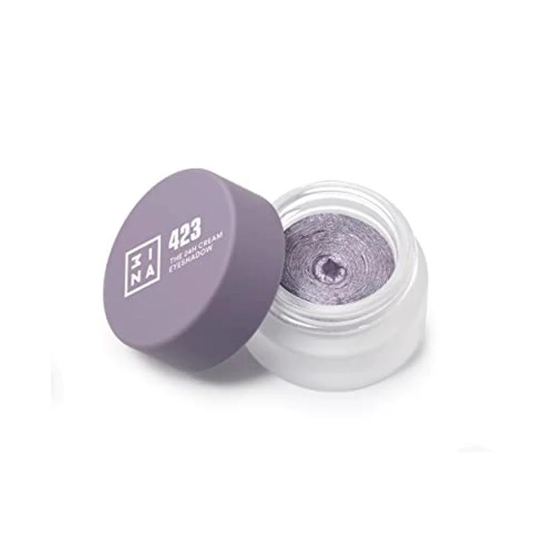 3INA MAKEUP - The 24H Cream Eyeshadow 423 - Sombra de Ojos Lila 24H de Duración - Sombra de Ojos en Crema & Waterproof - Acabado Mate Brillante & Metálico - Vegan - Cruelty Free - Imagen 1