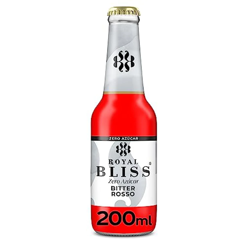 Royal Bliss Bitter Rosso, Aromatizada y Refrescante - Pack de 24 Botellas de vidrio 200 ml - Imagen 1
