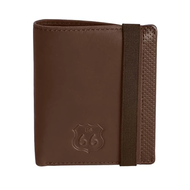 Route 66 Miguel, Hombre Monedero Tarjetero RFID Cartera Piel, Marrón, Estándar - Imagen 1