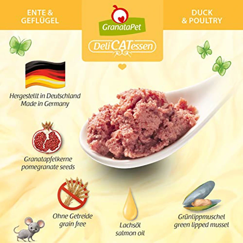 GranataPet Delicatessen Pollo Pur, Comida húmeda para Gatos, pienso sin Cereales y sin azúcares, Comida para Gatos con Alto Contenido de Carne y aceites, 6 x 85 g - Imagen 3