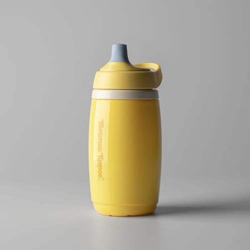 Tommee Tippee Vaso Isotérmico con Boquilla, 266ml, Botella de Agua Antigoteo para Niños a Partir de 12 Meses, con Aislamiento para Mantener la Bebida Fría, Azul y Amarillo, Pack de 2 - Imagen 2
