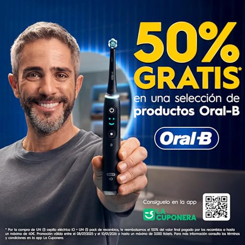 Oral-B Series iO Ultimate Clean Cabezales De Recambio Originales, Pack de 10 Recambios Blancos Para Cepillos De Dientes Eléctricos Oral-B iO, Eliminación Profunda De La Placa Bacteriana - Imagen 2