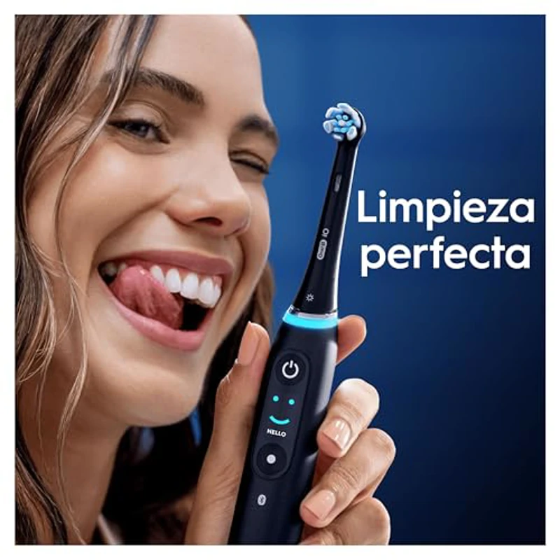 Oral-B Series iO Ultimate Clean Cabezales De Recambio Originales, Pack de 10 Recambios Blancos Para Cepillos De Dientes Eléctricos Oral-B iO, Eliminación Profunda De La Placa Bacteriana - Imagen 3