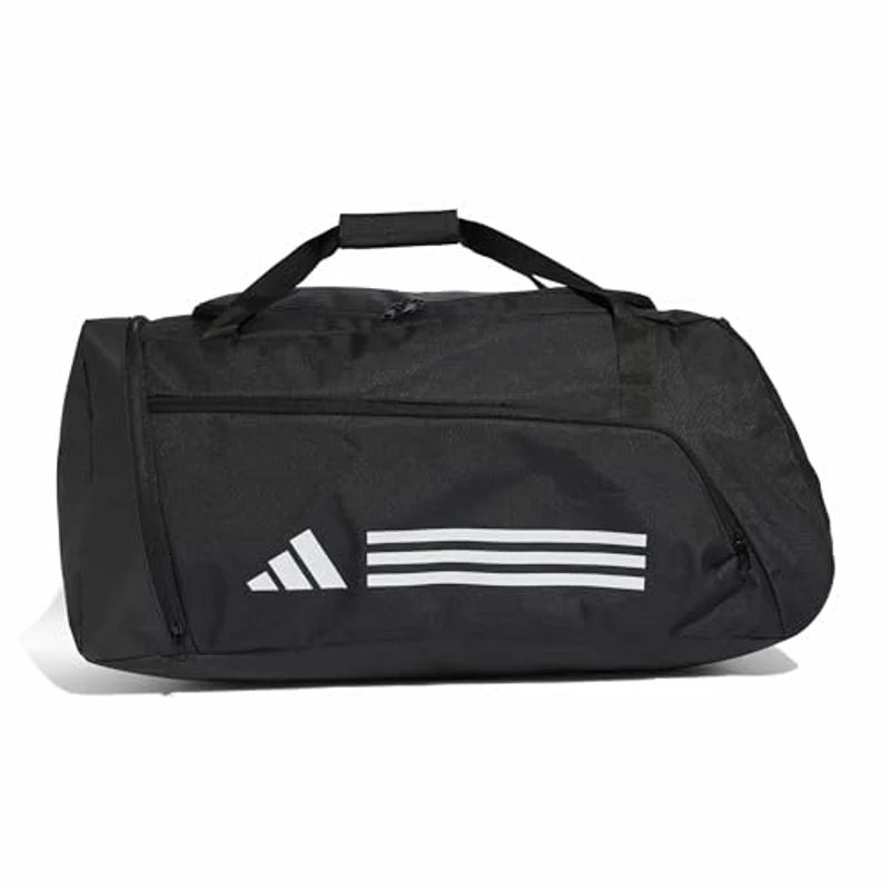 adidas Unisex Adulto Essentials 3-Stripes Duffel Bag, Black/White, L - Imagen 1