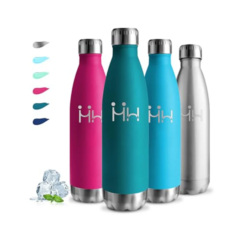 Botella Agua Acero Inoxidable, 750ml Botella Termica, sin BPA, Cantimplora Acero Inoxidable, A Prueba de Fugas, Garrafa Termica, Aislamiento al Vacío, Botellas para Escuela, Cámping, Oficina, Yoga - Imagen 1