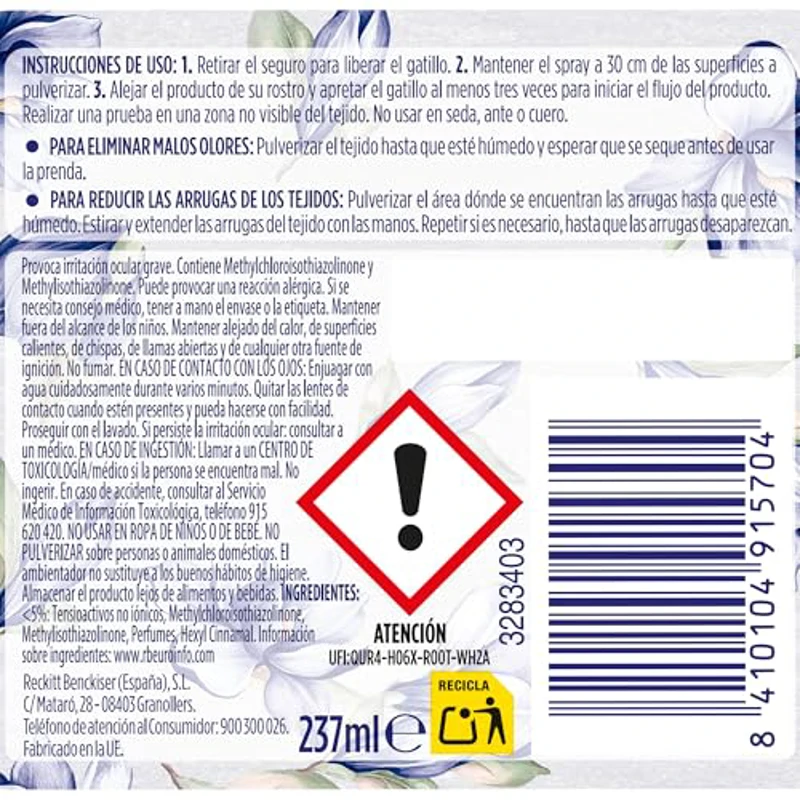 Flor Instant Perfume para la ropa, fragancia azul - pack de 4 - Imagen 3