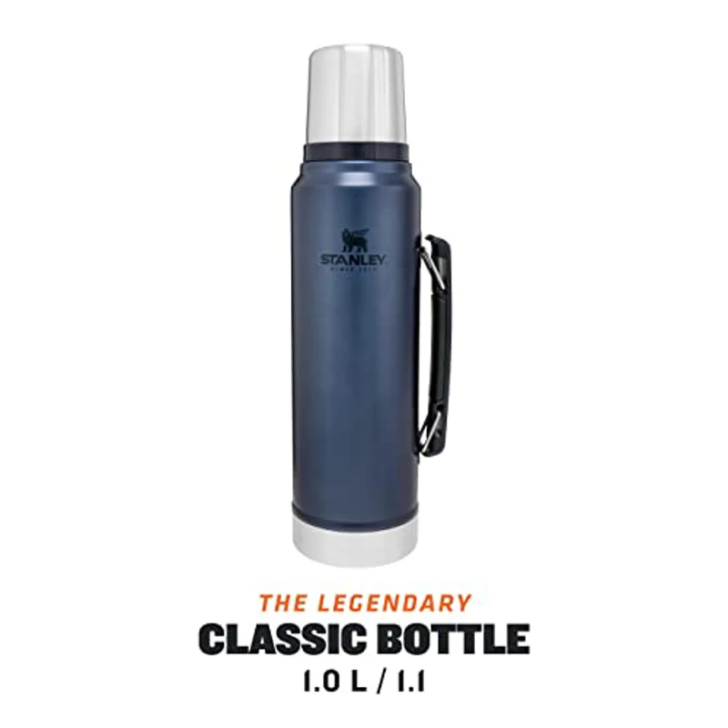 Stanley Classic Legendary Botella Termica 1 Litro - Mantiene Frío o Calor 24 Horas - Termo Cafe - Cantimplora Acero Inoxidable - Sin BPA - Apto Para Lavavajillas - Nightfall - Imagen 3