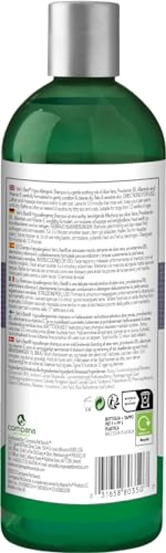 Vet's Best Champú HIPO-Alergénico para Perros con Piel Sensible, Alivia el Malestar de la Piel Seca, Picazón, Limpia, Hidrata y Condiciona la Piel y el Pelaje, 500ml - Imagen 2