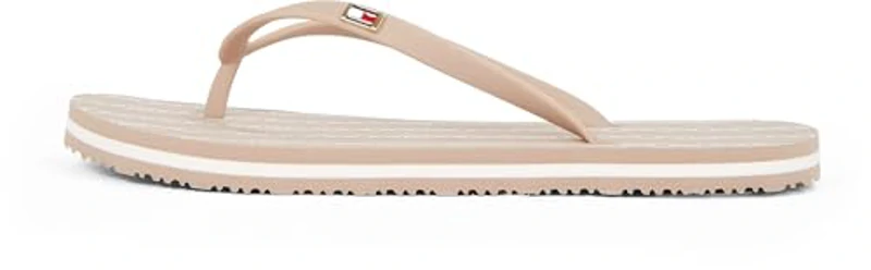 Tommy Hilfiger Chanclas Mujer Strap Beach Sandal con logotipo, Marrón (Claystone), 36 - Imagen 1