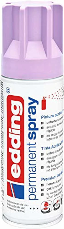 edding 5200 spray permanente - lavanda suave mate - 200 ml - pintura acrílica para pintar y decorar vidrio, metal, madera, cerámica, plástico, lienzo - aerosol, spray acrílico, spray de pintura - Imagen 2