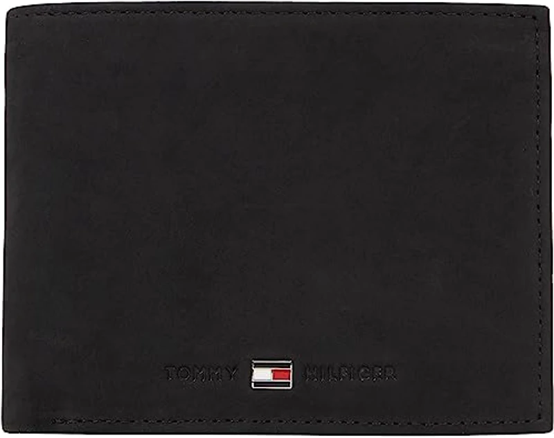Tommy Hilfiger Cartera Hombre Johnson con Monedero, Negro (Black), Talla Única - Imagen 1