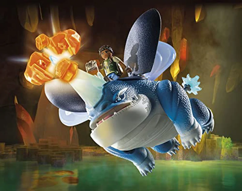 PLAYMOBIL DreamWorks Dragons 71082 Dragons, The Nine Realms Plowhorn y D'Angelo, Juguete para niños a Partir de 4 años - Imagen 2