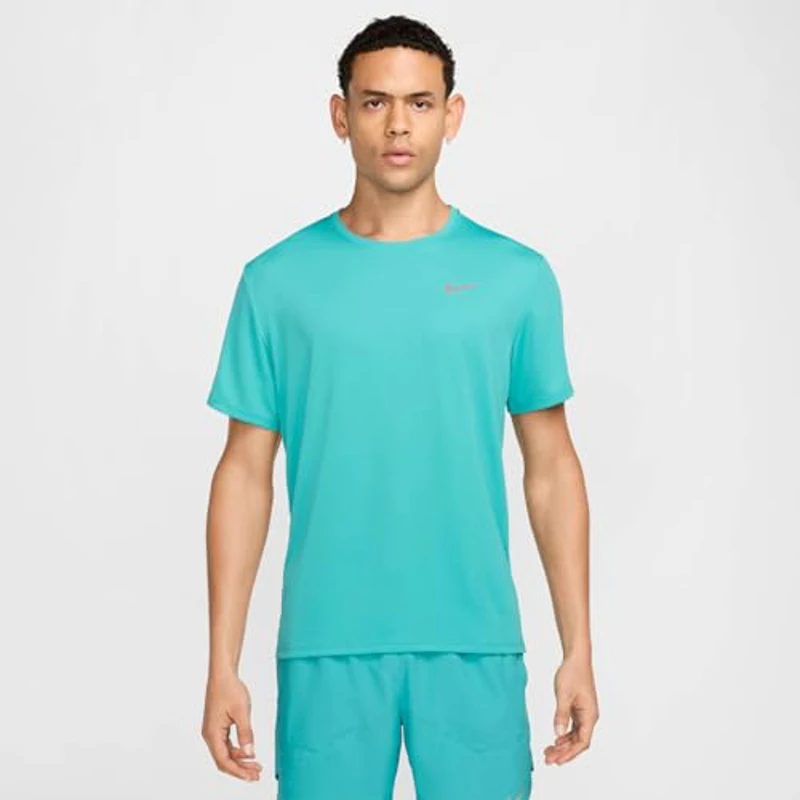 Nike Miler Camiseta De Running Dri-Fit UV De Manga Corta - Hombre, Dusty Cactus/Reflective Silv, DV9315-345, L - Imagen 2
