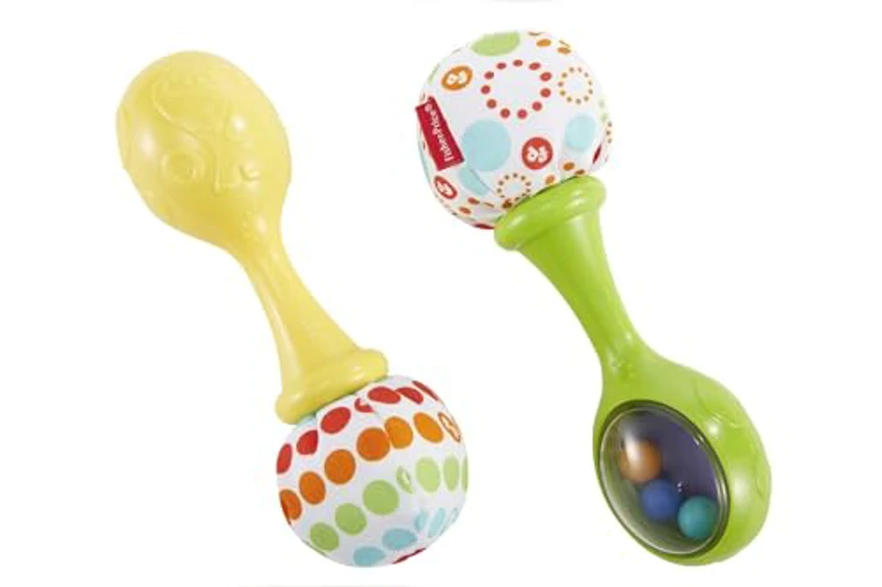 Fisher-Price Maracas musicales, juguete y sonajero para bebé +3 meses (Mattel BLT33) - Imagen 1