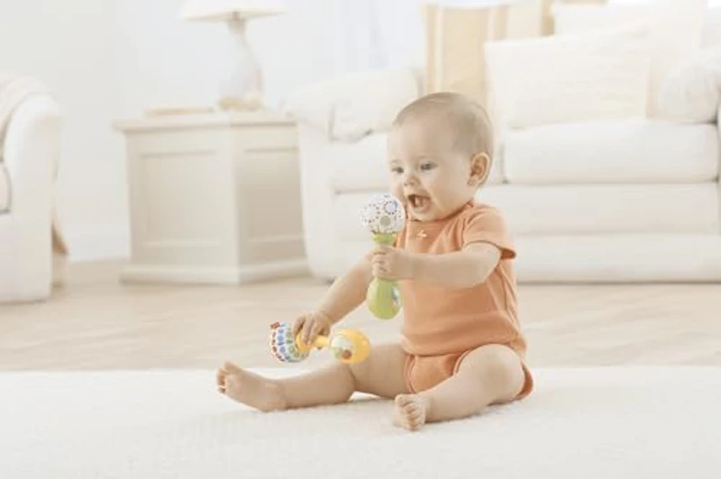 Fisher-Price Maracas musicales, juguete y sonajero para bebé +3 meses (Mattel BLT33) - Imagen 2