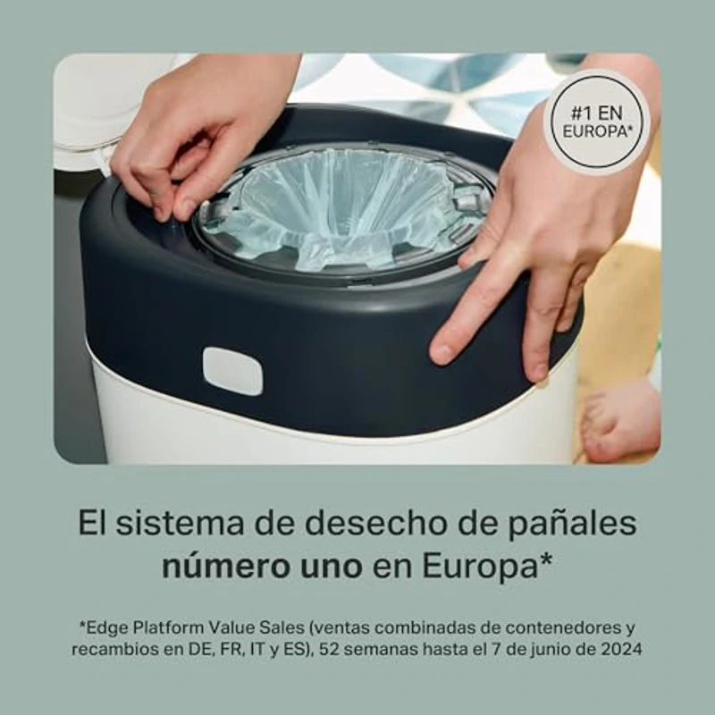 Tommee Tippee Recambio original para contenedor avanzado de pañales Twist and Click, paquete exclusivo de 8, fácil de cambiar y muy económico - Imagen 3