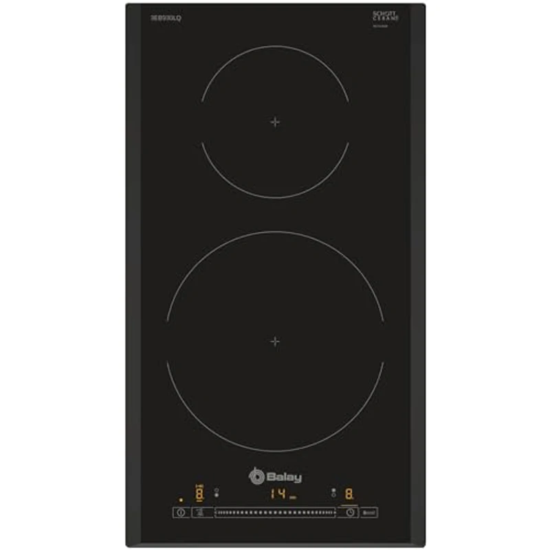 Balay 3EB930LQ - Placa modular de inducción, 2 Zonas, 30 cm, 175 Wh/kg , Negro, Control Deslizante con 17 niveles de cocción, Programación de tiempo de cocción - Imagen 1