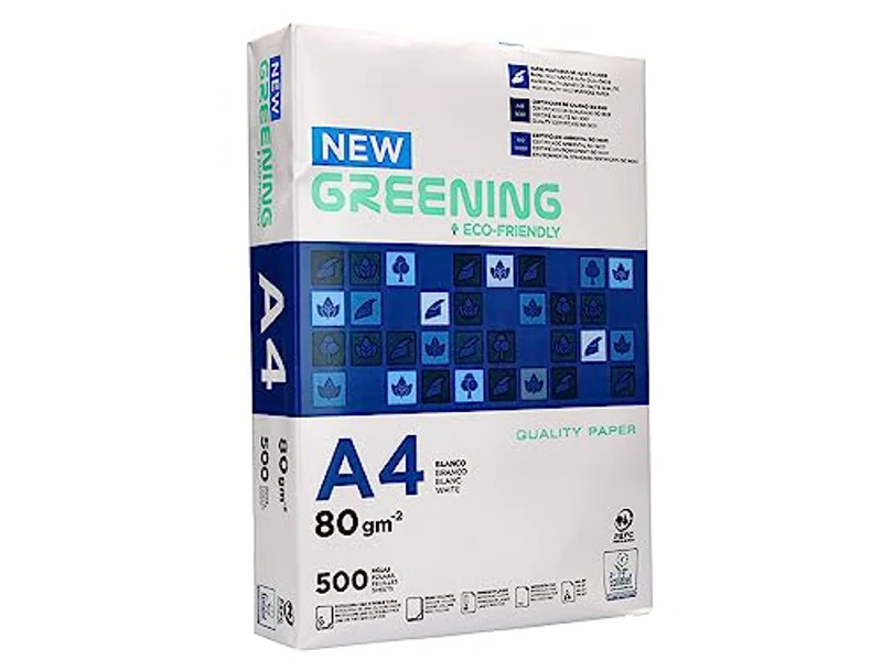 Liderpapel Greening - Papel Fotocopiadora, A4, 80 Gramos, Paquete de 500 Hojas - Imagen 1
